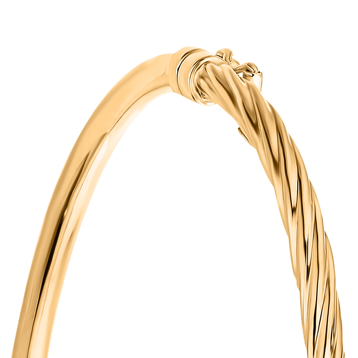 9K Yellow Gold 3mm Half Twist Bangle