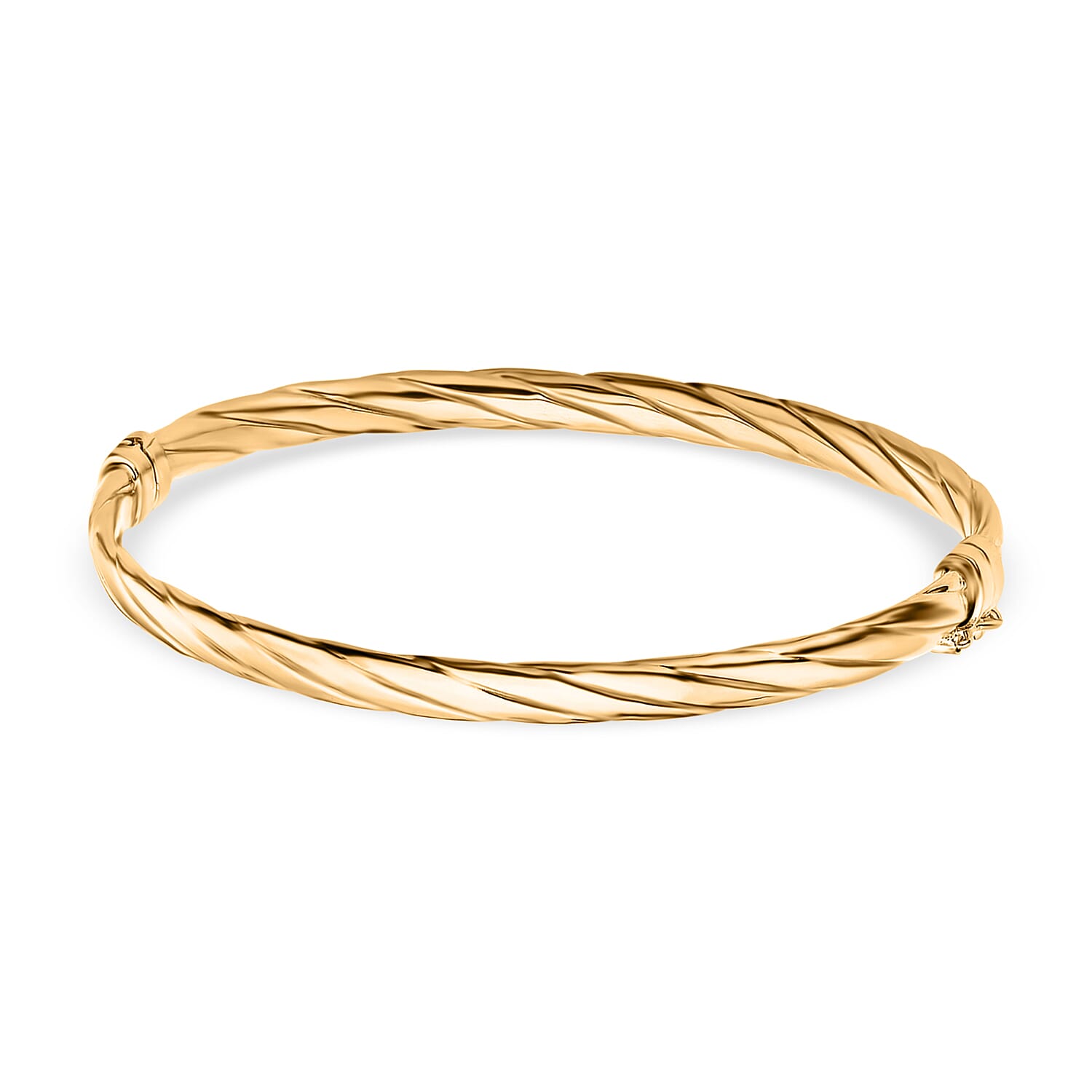 9K Yellow Gold Supreme Finish 4.5mm Twist Bangle