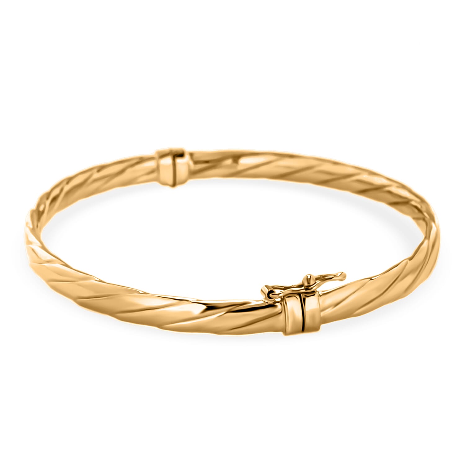 9K Yellow Gold Supreme Finish 4.5mm Twist Bangle