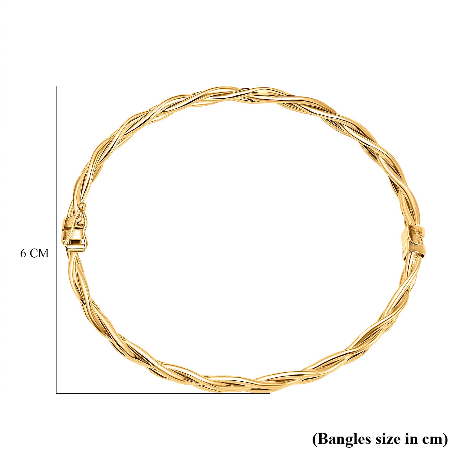 9K Yellow Gold Supreme Finish 5.5mm Double Twist Bangle