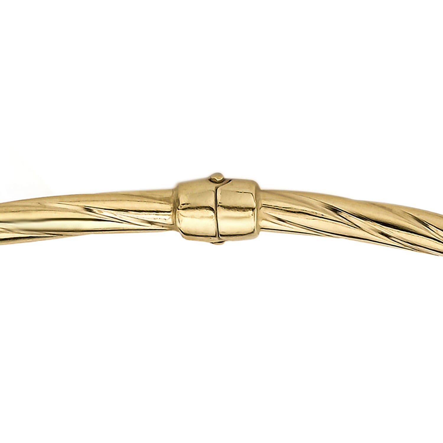 9K Yellow Gold 3mm Twist Crossover Bangle