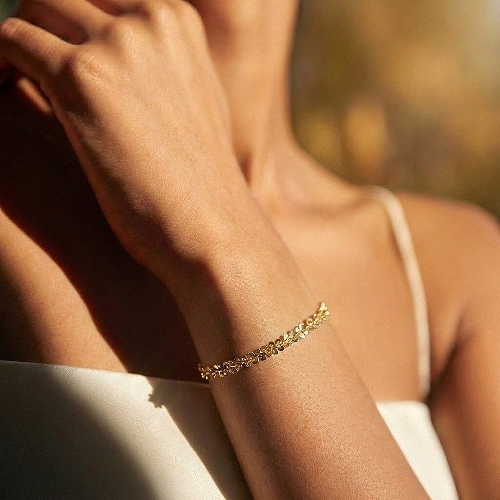 9K Yellow Gold 2.5mm 40 Tocalle Bracelet 7.5 Inch