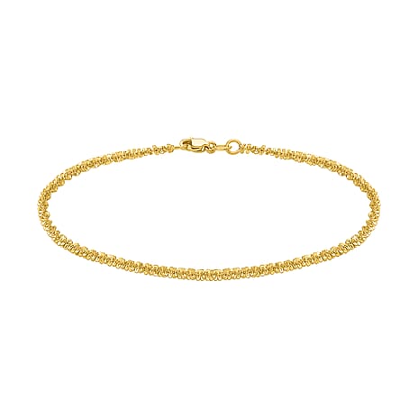 9K Yellow Gold 2.5mm 40 Tocalle Bracelet 7.5 Inch