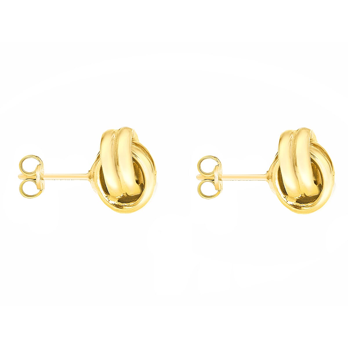 9K Yellow Gold 8mm x 11mm Knot Stud Earrings