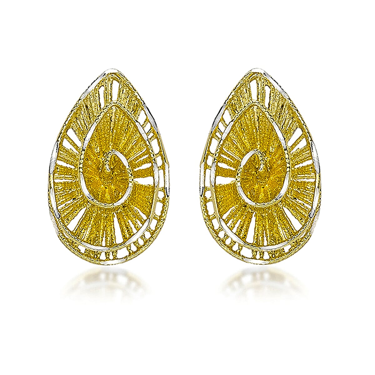 9K Yellow Gold  Earring,  Gold Wt. 1.4 Gms