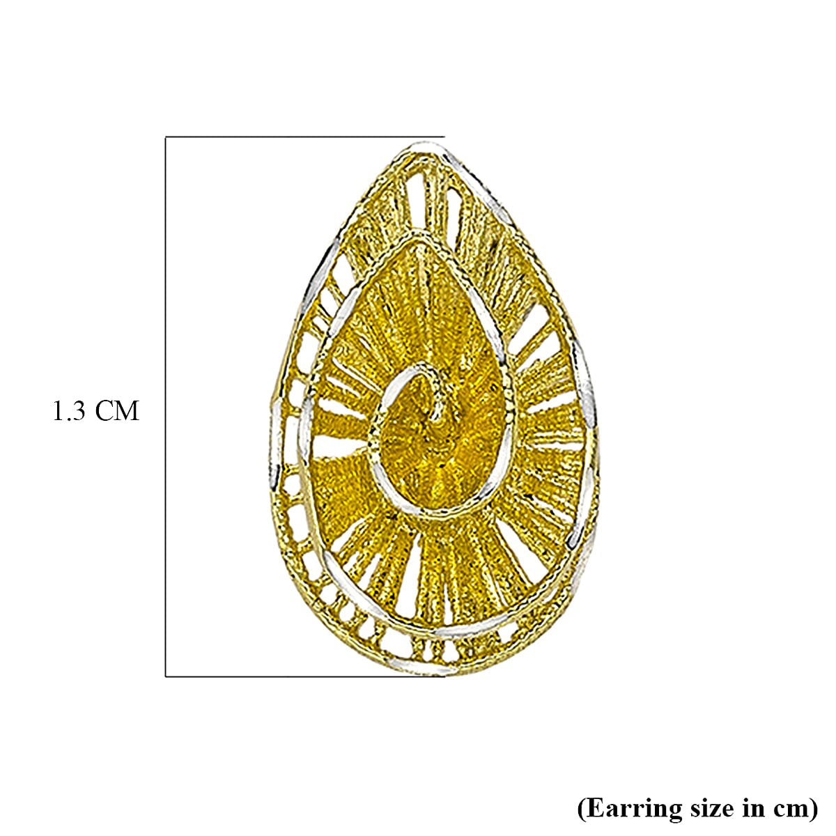 9K Yellow Gold  Earring,  Gold Wt. 1.4 Gms