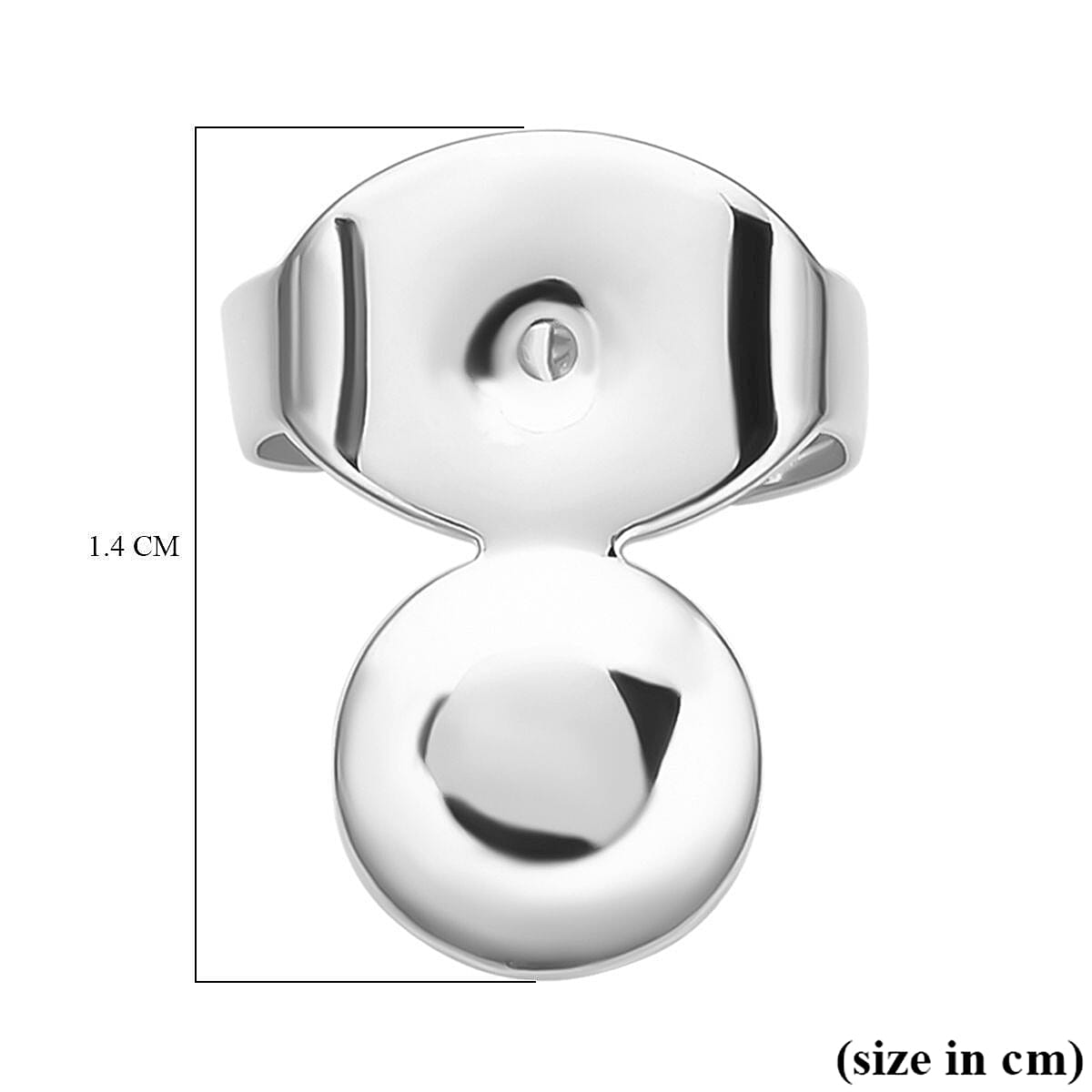 Rhodium Overlay Sterling Silver Earring Lifting Backs