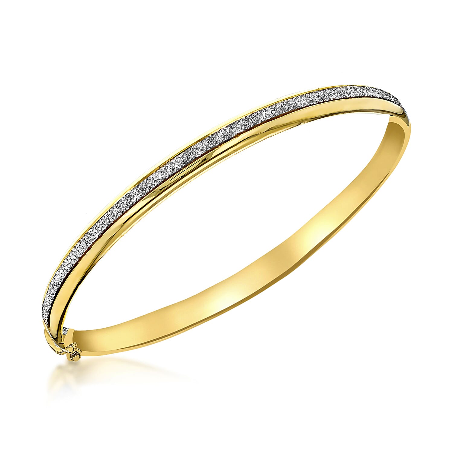 9K Yellow Gold Supreme Finish 5.5mm Stardust Bangle