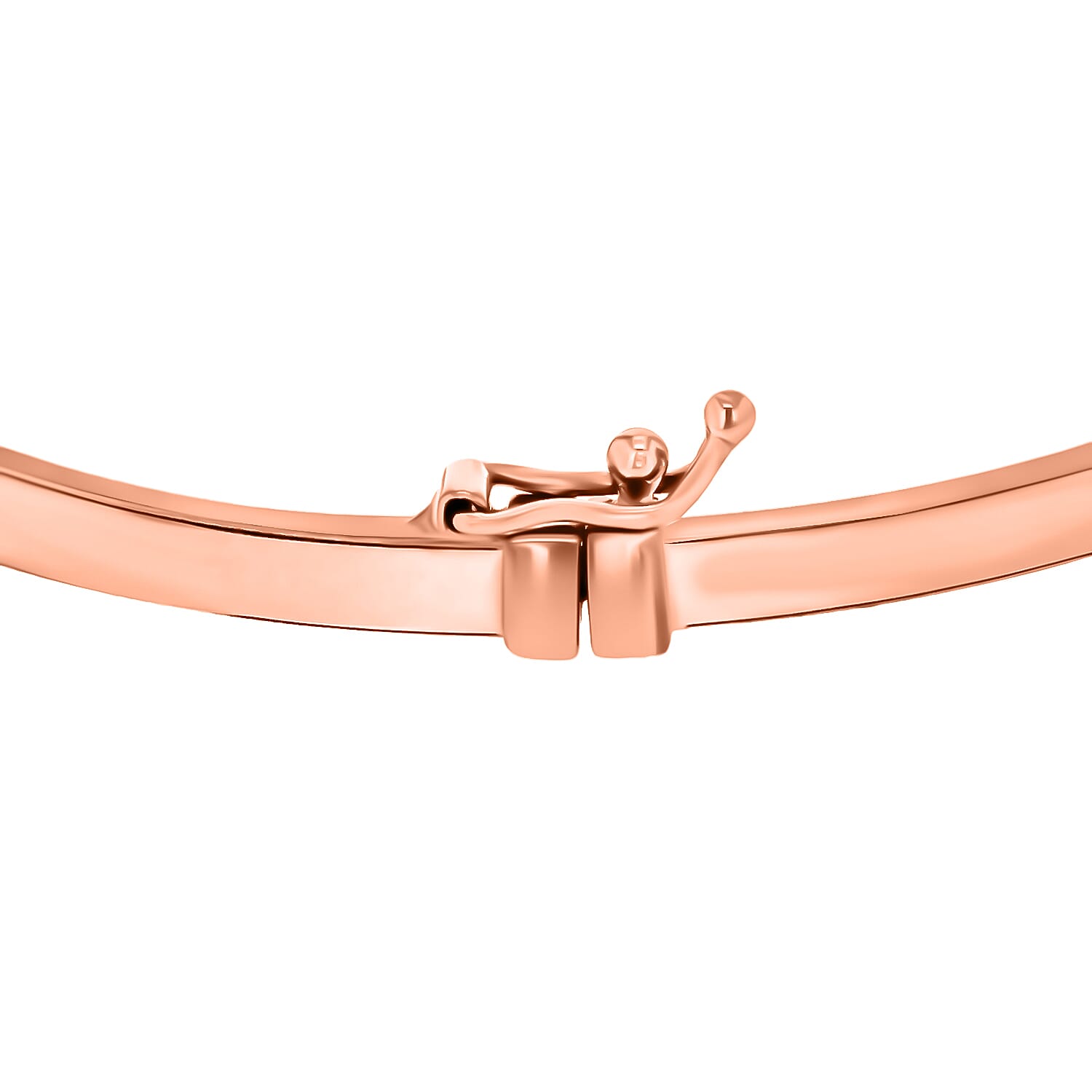 9K Rose Gold 3mm Rectangular Tube Oval Bangle