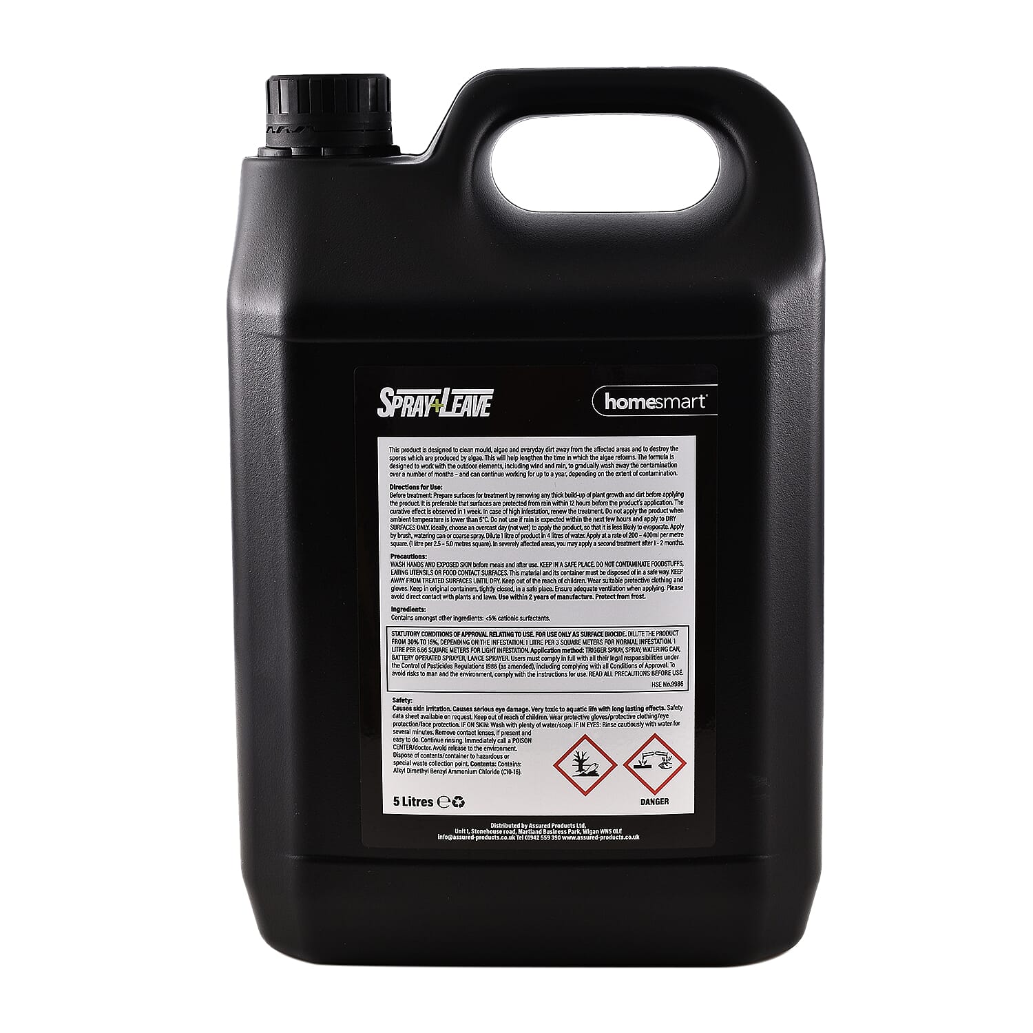 Homesmart Spray & Leave Patio Cleaner Concentrate- 5L (Makes up to 25 Litres) (Approx 200 Sq M)