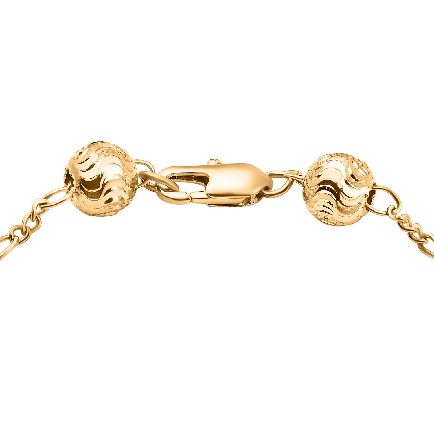 Cross Bracelet (Size - 8) in Yellow Gold Tone