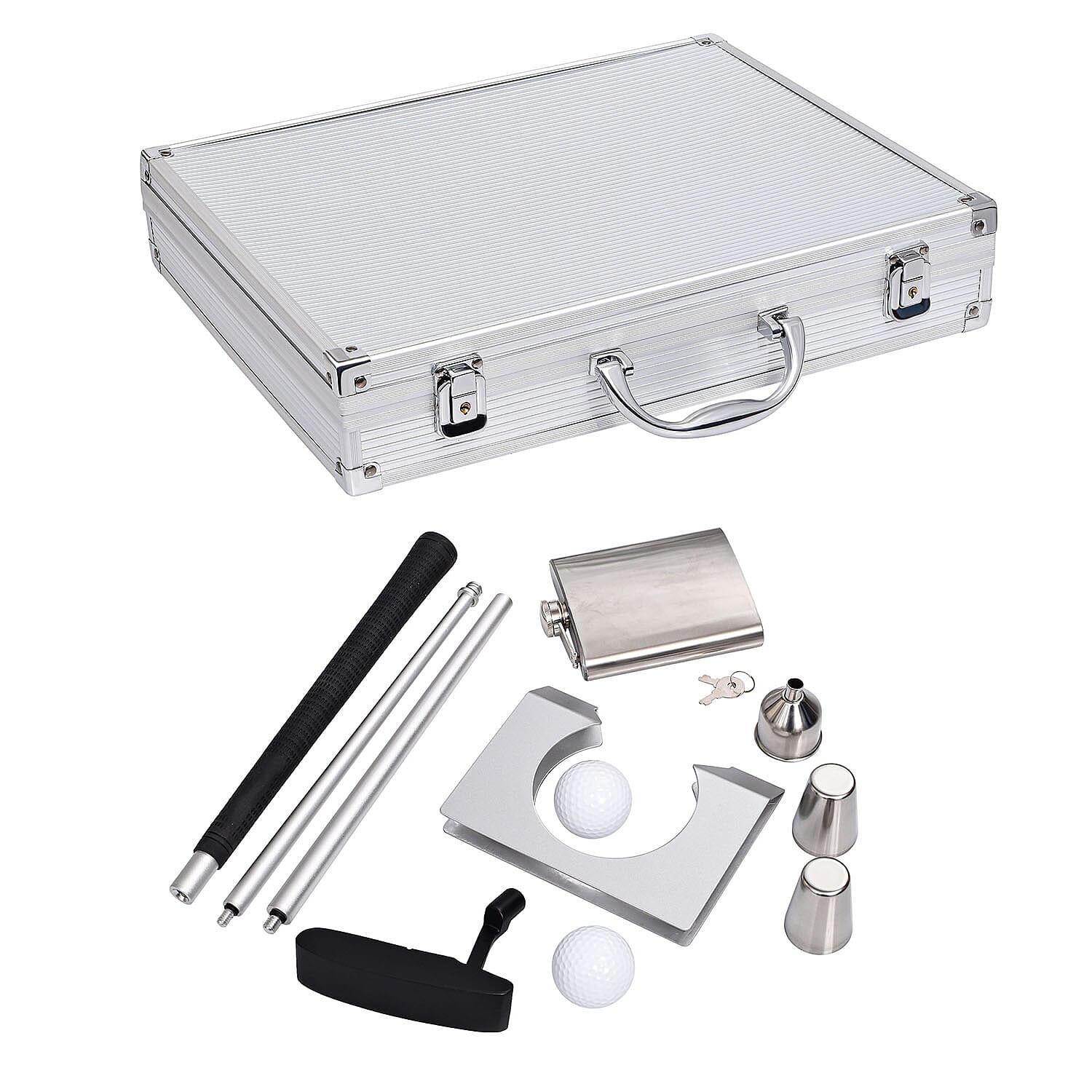 Portable Executive Golf Putting Set in Lockable Briefcase