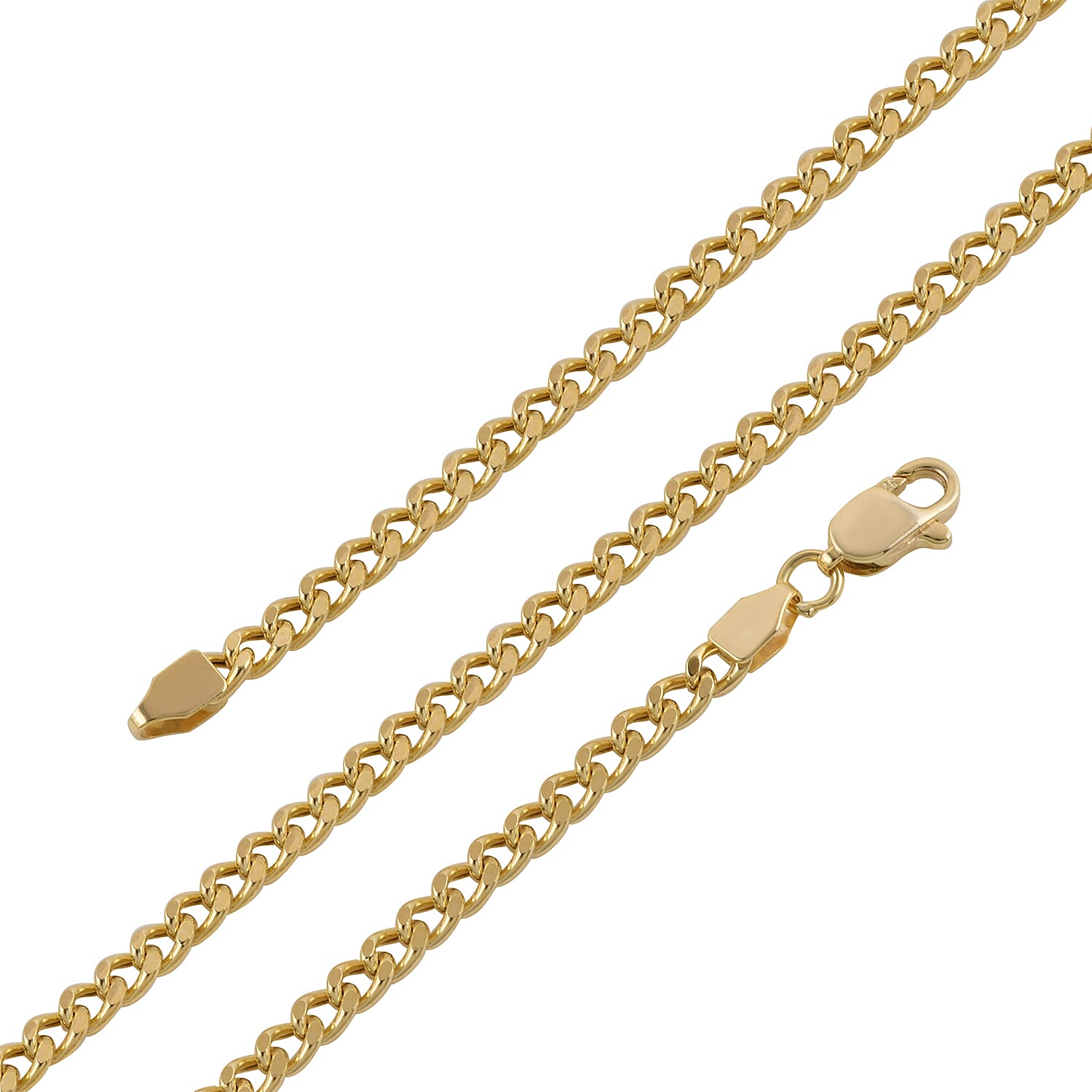 One Time Close Out Deal- Italian Made- 9K Yellow Gold Curb Necklace (Size - 20), Gold Wt. 5.21 Gms