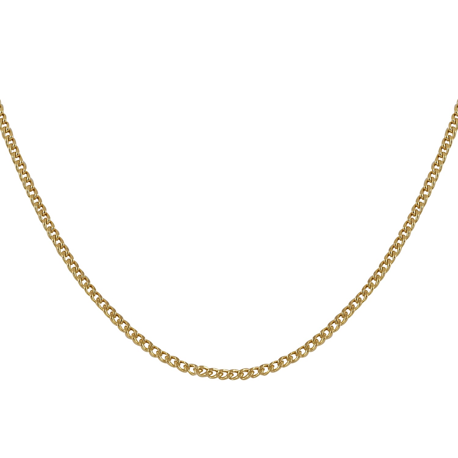 One Time Close Out Deal- Italian Made- 9K Yellow Gold Curb Necklace (Size - 20), Gold Wt. 5.21 Gms