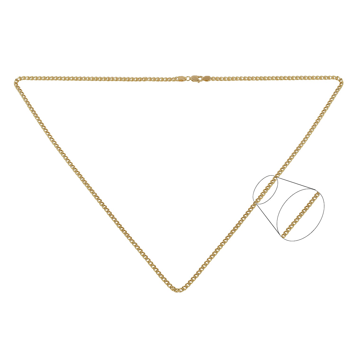 One Time Close Out Deal- Italian Made- 9K Yellow Gold Curb Necklace (Size - 20), Gold Wt. 5.21 Gms