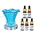 Touch lamp with 5 essential oils rose lavender jasmine cologne osmanthus material glass iron base