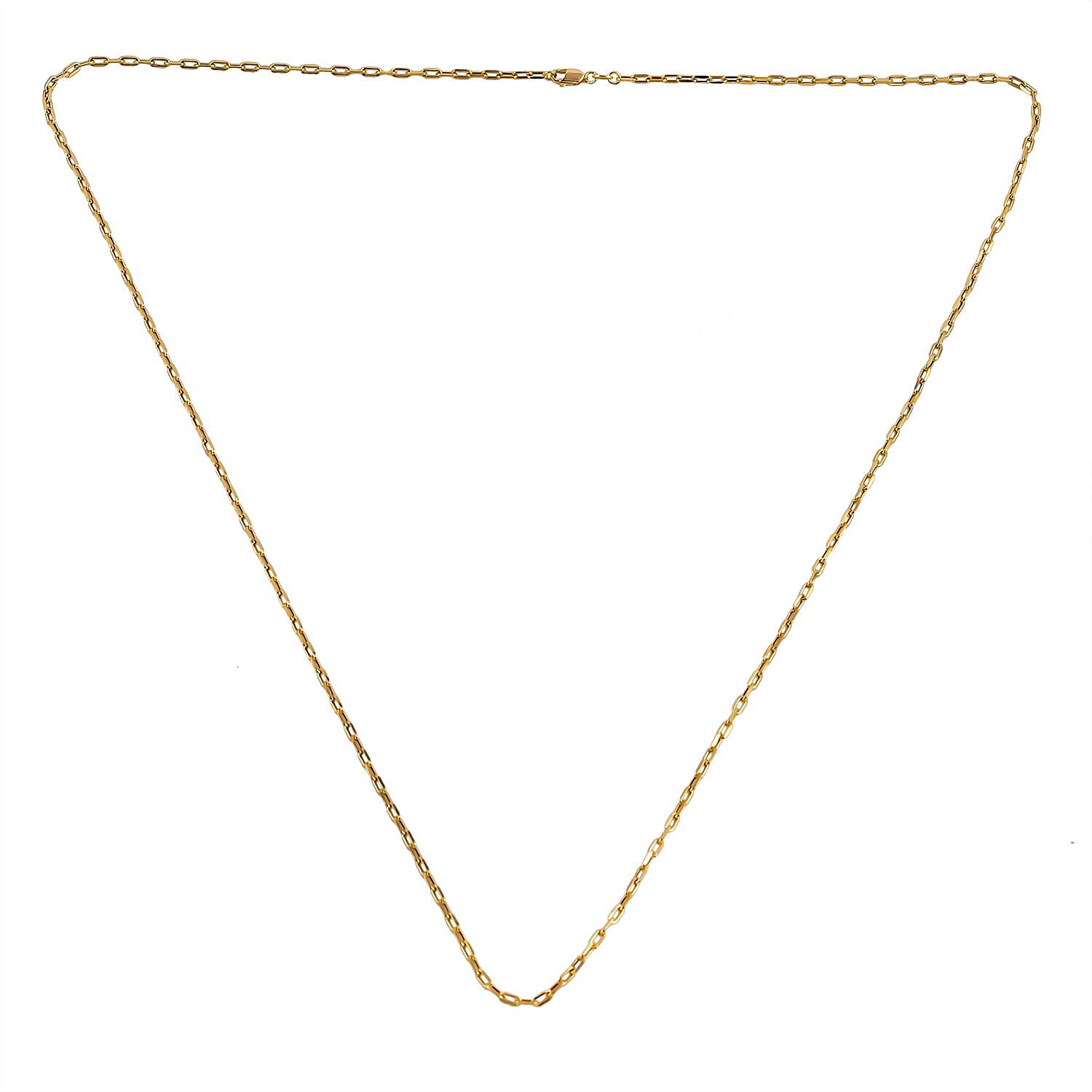 Hatton Garden Close Out Deal- 9K Yellow Gold Paperclip Necklace (Size - 30) with Lobster Clasp, Gold Wt. 5.52 Gms