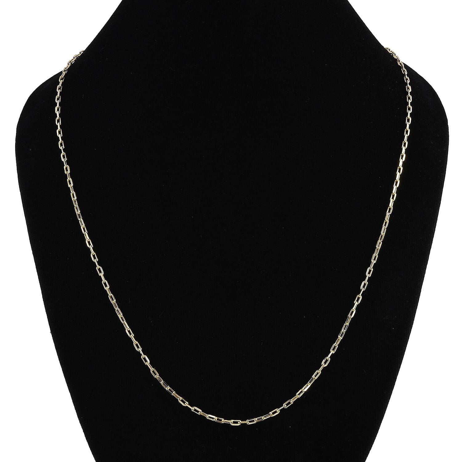 Hatton Garden Close Out Deal- 9K Yellow Gold Paperclip Necklace (Size - 30) with Lobster Clasp, Gold Wt. 5.52 Gms