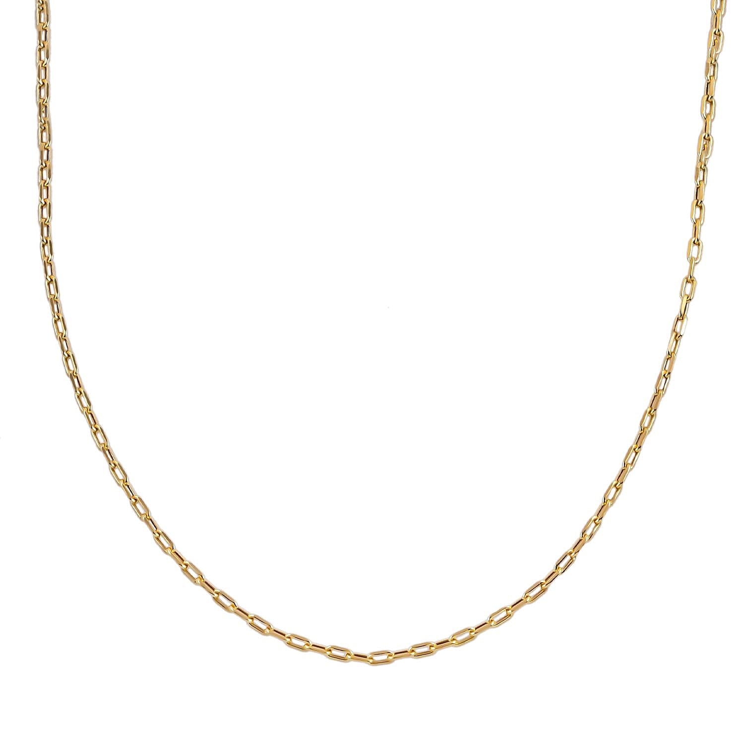 Hatton Garden Close Out Deal- 9K Yellow Gold Paperclip Necklace (Size - 30) with Lobster Clasp, Gold Wt. 5.52 Gms