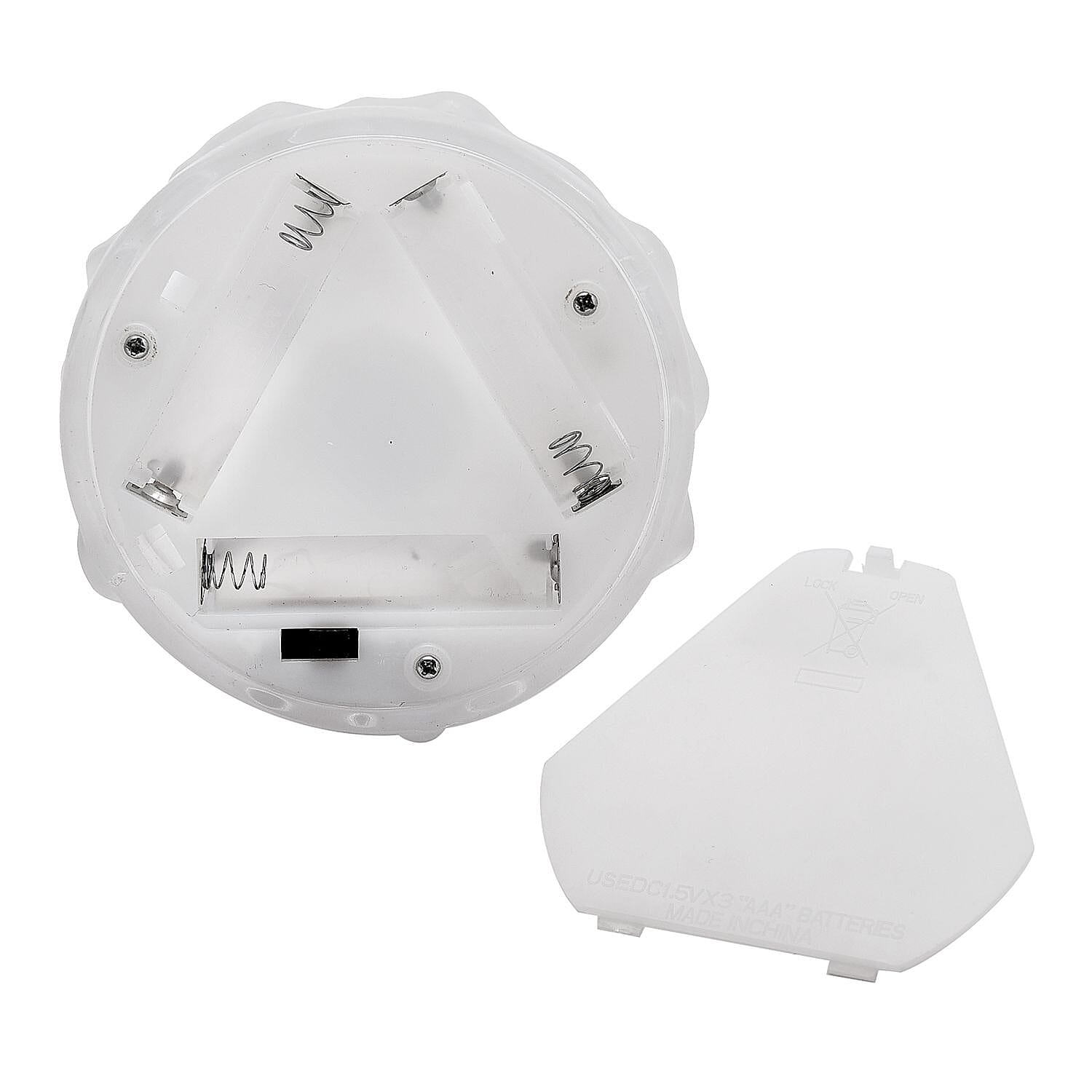 LED Acrylic Christmas Tree with Warm Light (Size 25x9x9 cm) - White (Batteries Not Incl.)