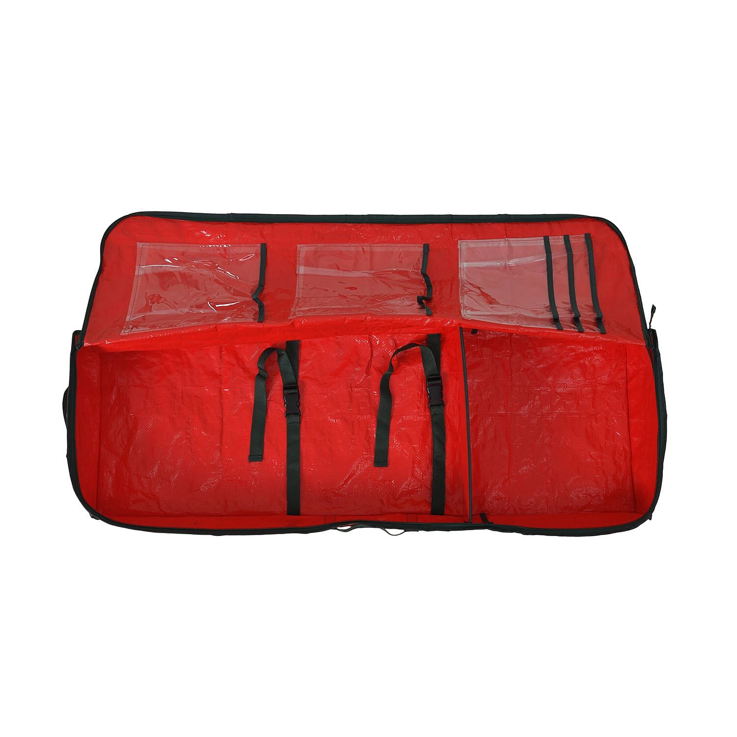 Waterproof Storage Bag with Multiple Pockets Inside - Red