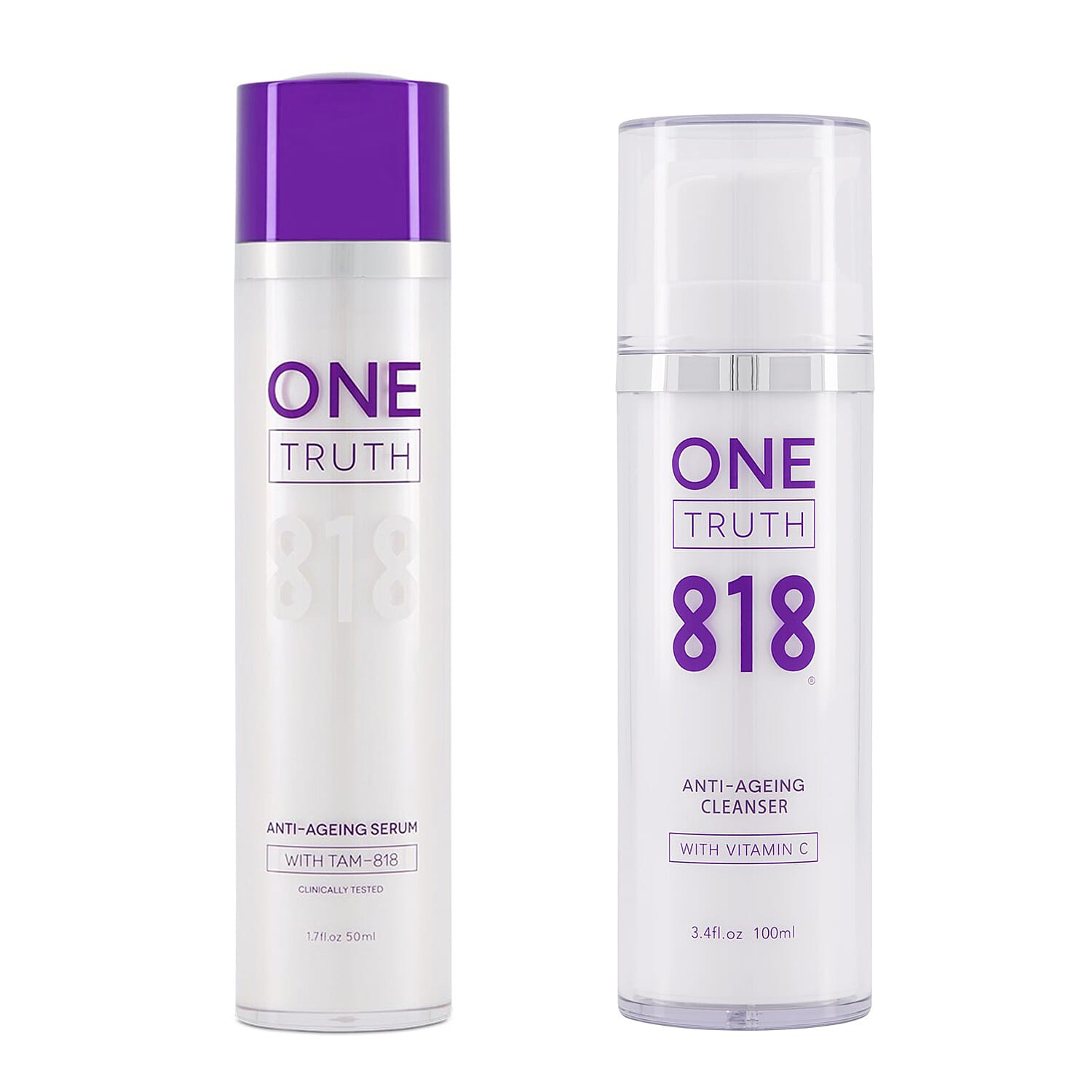 One Truth 818 Anti-Ageing Serum - 50ml & One Truth 818 Vitamin C Cleanser - 100ml