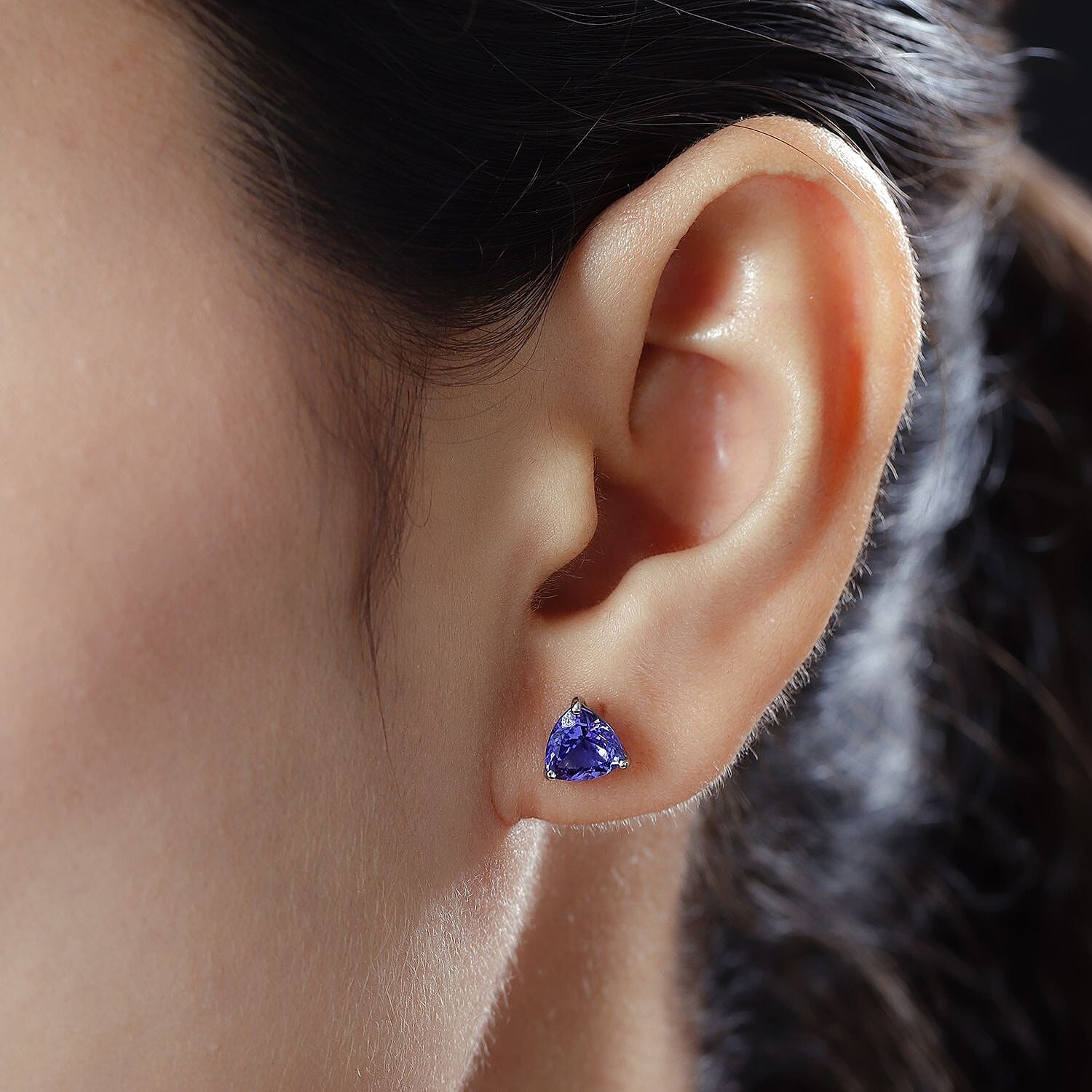 RHAPSODY 950 Platinum AAAA Tanzanite Stud Earrings (with Screw Back) 2.18 Ct
