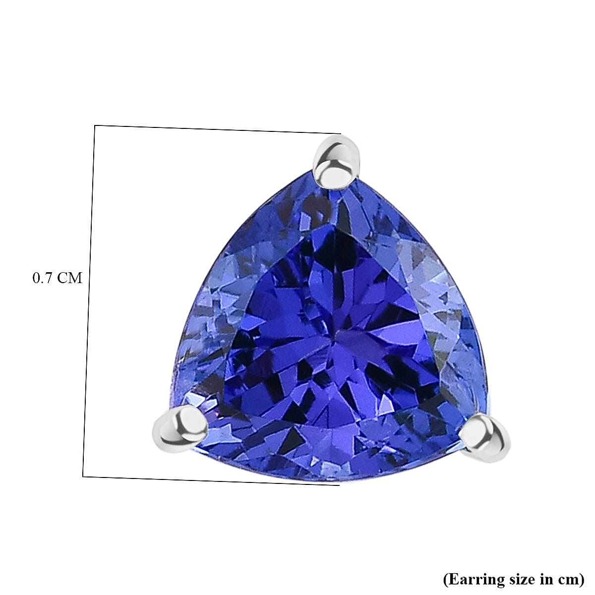 RHAPSODY 950 Platinum AAAA Tanzanite Stud Earrings (with Screw Back) 2.18 Ct
