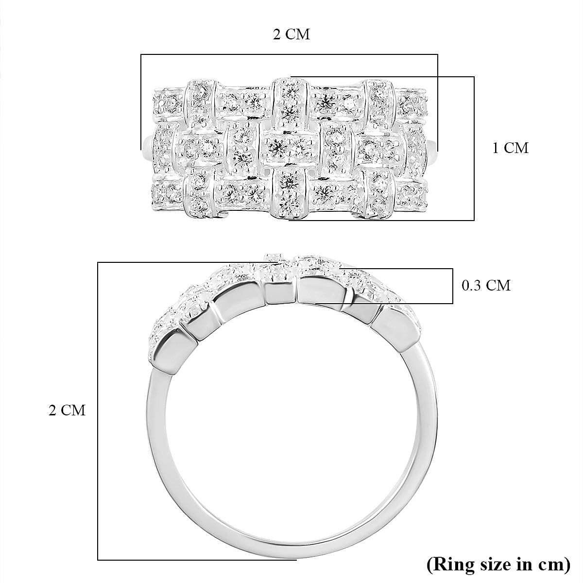 ELANZA Simulated Diamond Ring in Sterling Silver
