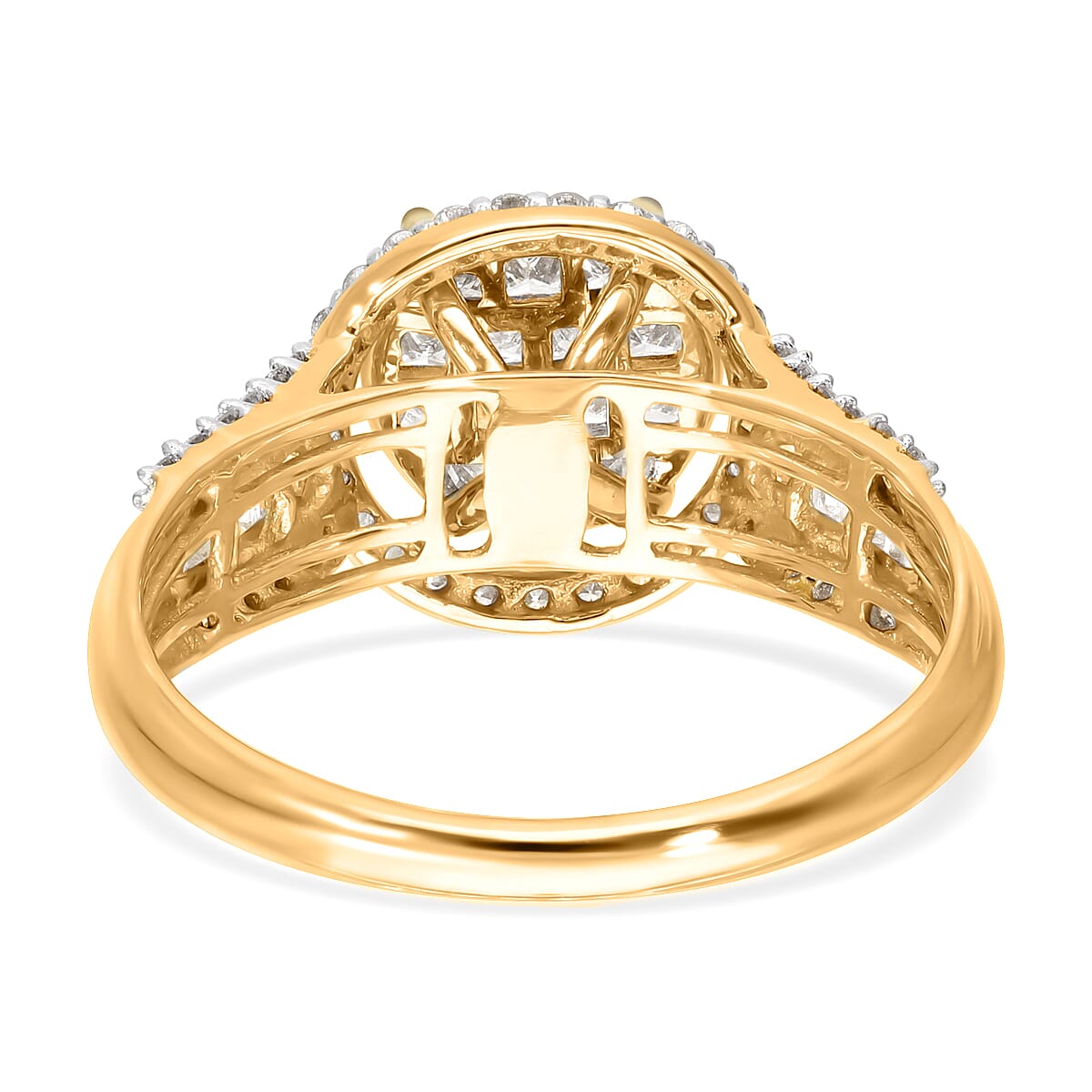 ILIANA 18K Yellow Gold IGI Certified Diamond (SI-G-H) Ring 1.00 Ct.(Non Resizable).