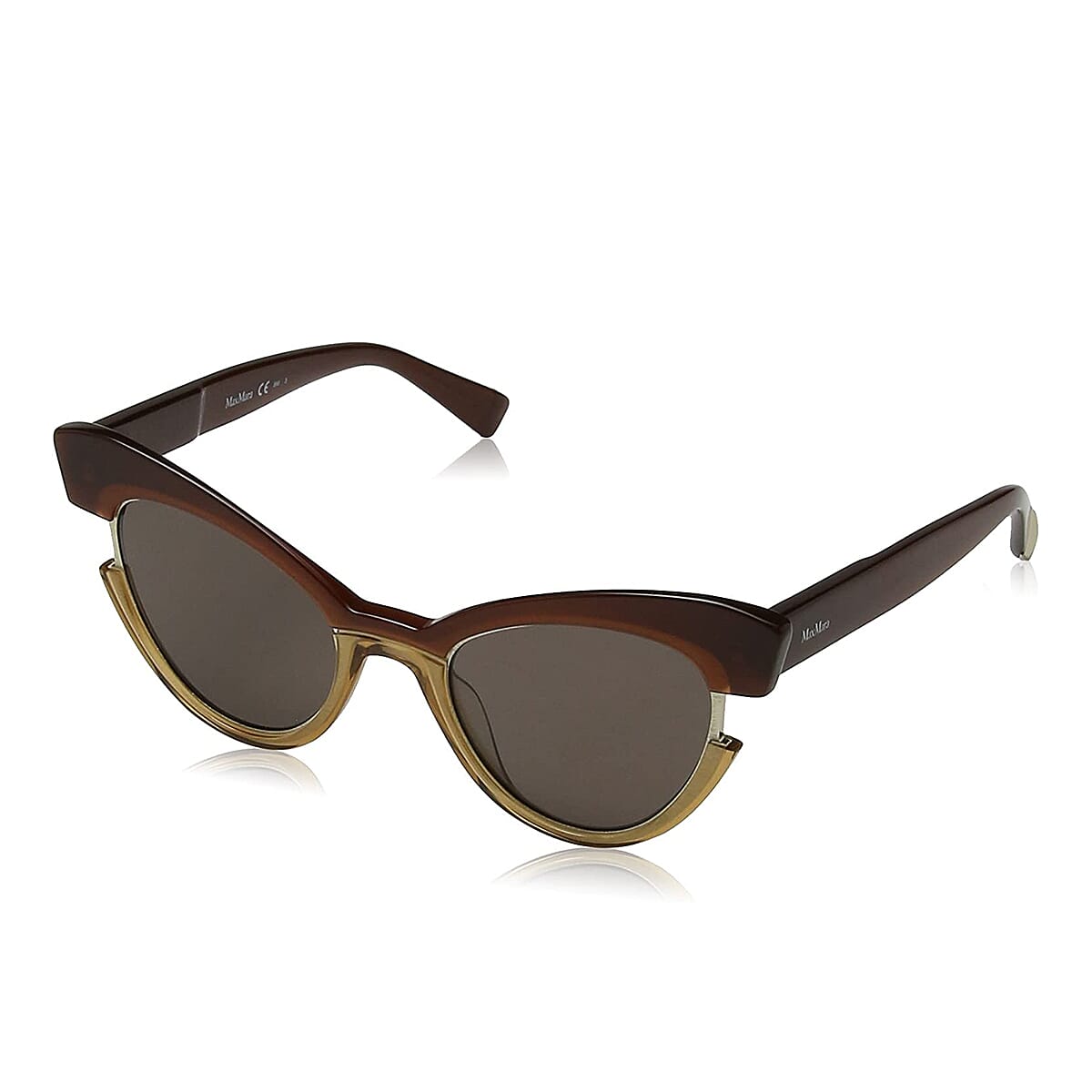 Max Mara Ingrid Cats Eye Sunglasses - Brown & Beige