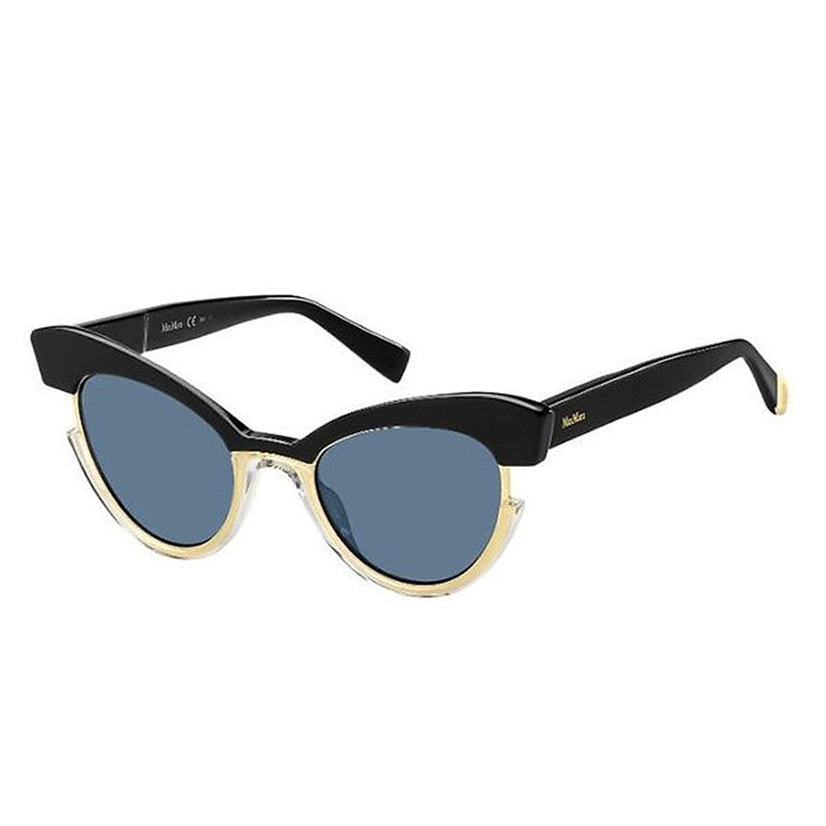 Max Mara Ingrid Cats Eye Sunglasses - Black & White
