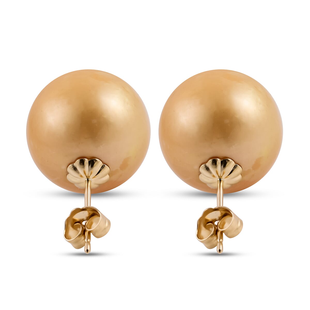 ILIANA 18K Yellow AAA Gold Golden South Sea Pearl Earrings (With Push Back)