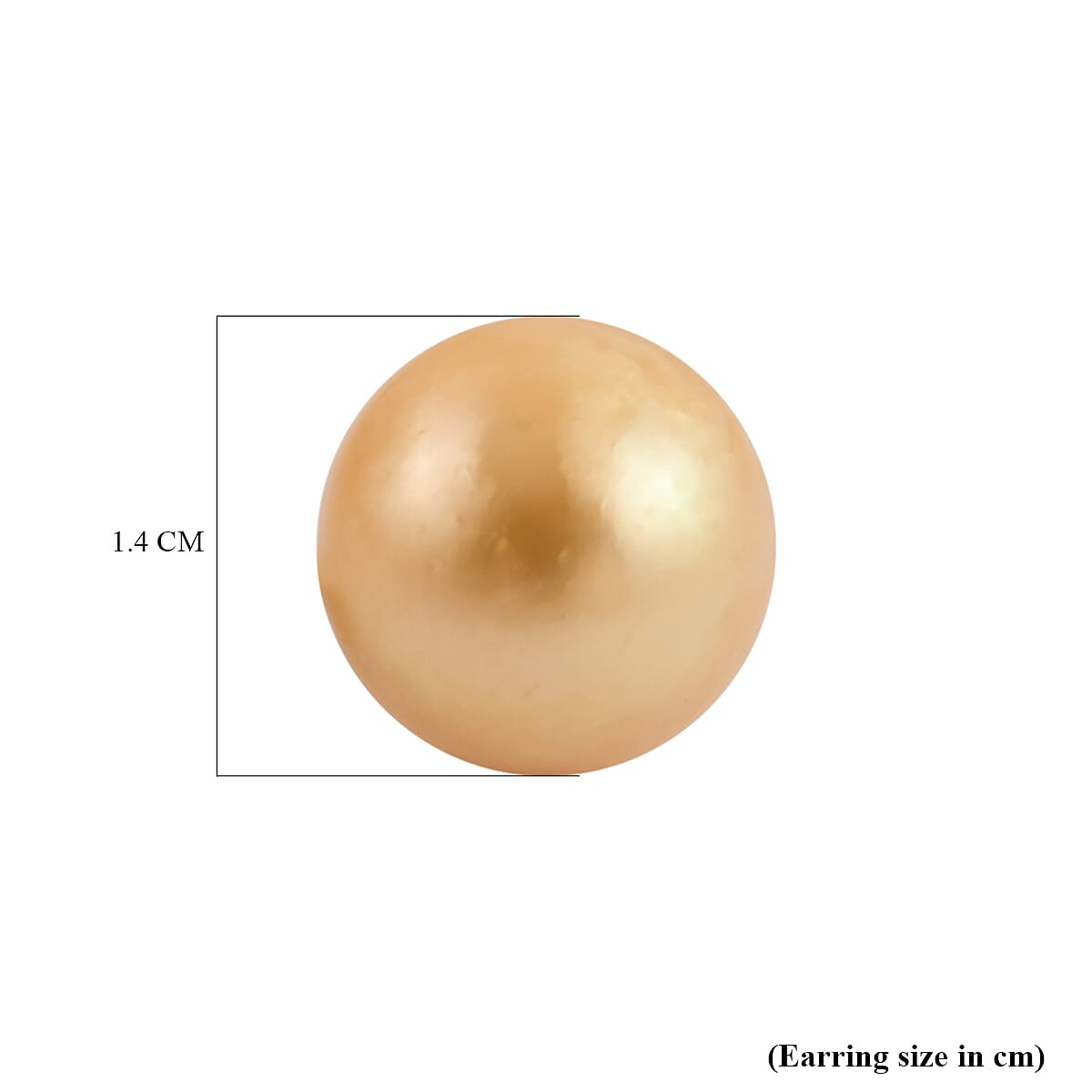 ILIANA 18K Yellow AAA Gold Golden South Sea Pearl Earrings (With Push Back)