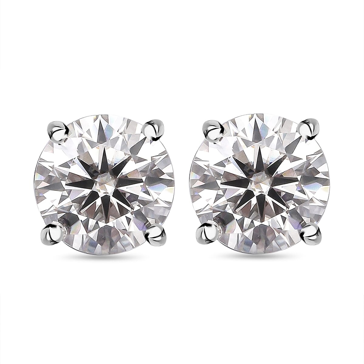 1 cttw Moissanite Earrings Wedding Jewelry factory Moissanite Rhodium plated 925 Silver