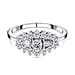 0.77 Ct Moissanite Boat Ring in Sterling Silver