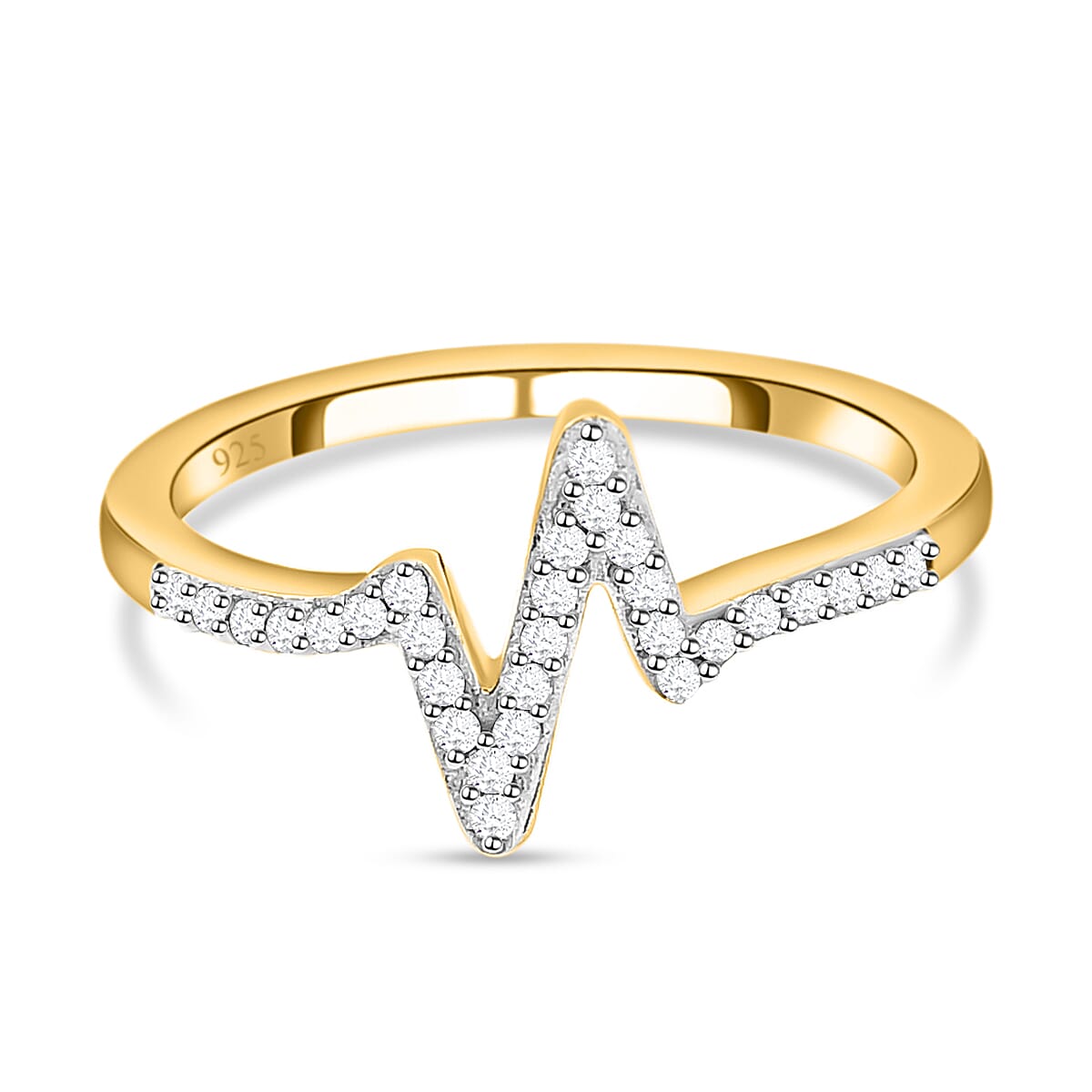 Diamond heartbeat sale ring