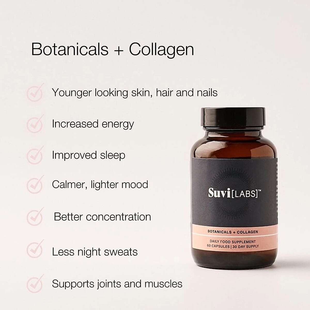 Suvi Labs: Botanicals & Collagen Supplement - 60 Capsules (30 Days Supply)