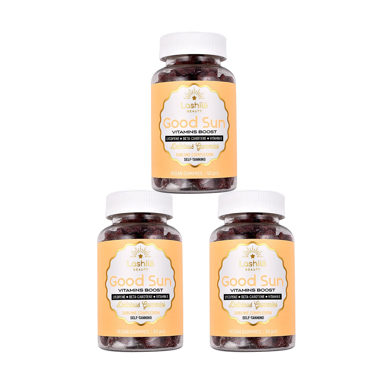 Lashile: Good Sun Vitamin Boost Gummies Bundle - 180 Pieces (with Free Towel)