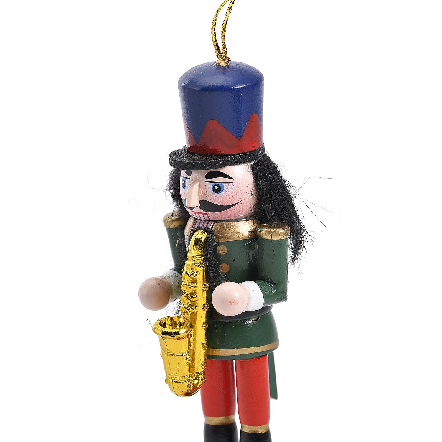 Set of 5 Hanging Wooden Soldier Shaped Nutcrackers - Multi