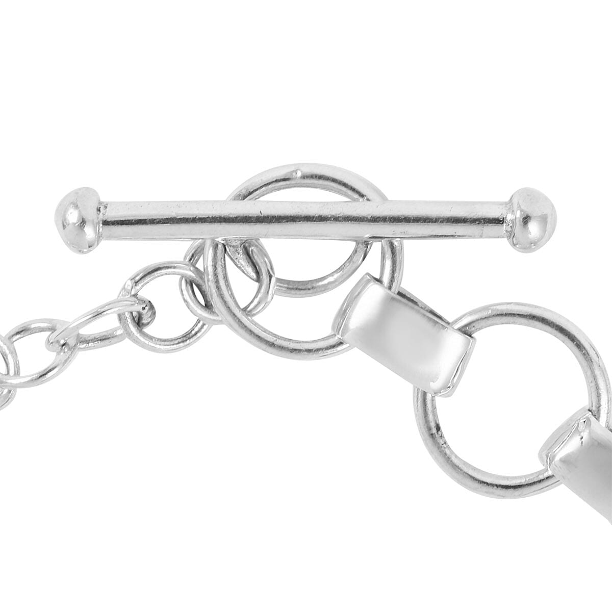 Santa Fe Collection - Kingman Turquoise Bracelet (Size - 7.5) with T-Bar Clasp in Sterling Silver 6.00 Ct, Silver Wt. 14.00 Gms.