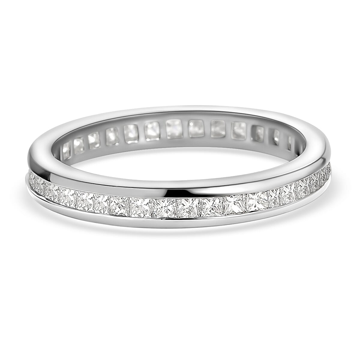 RHAPSODY 950 Platinum IGI Certified Diamond (VS-E-F) Full Eternity Band Ring 1.00 Ct.