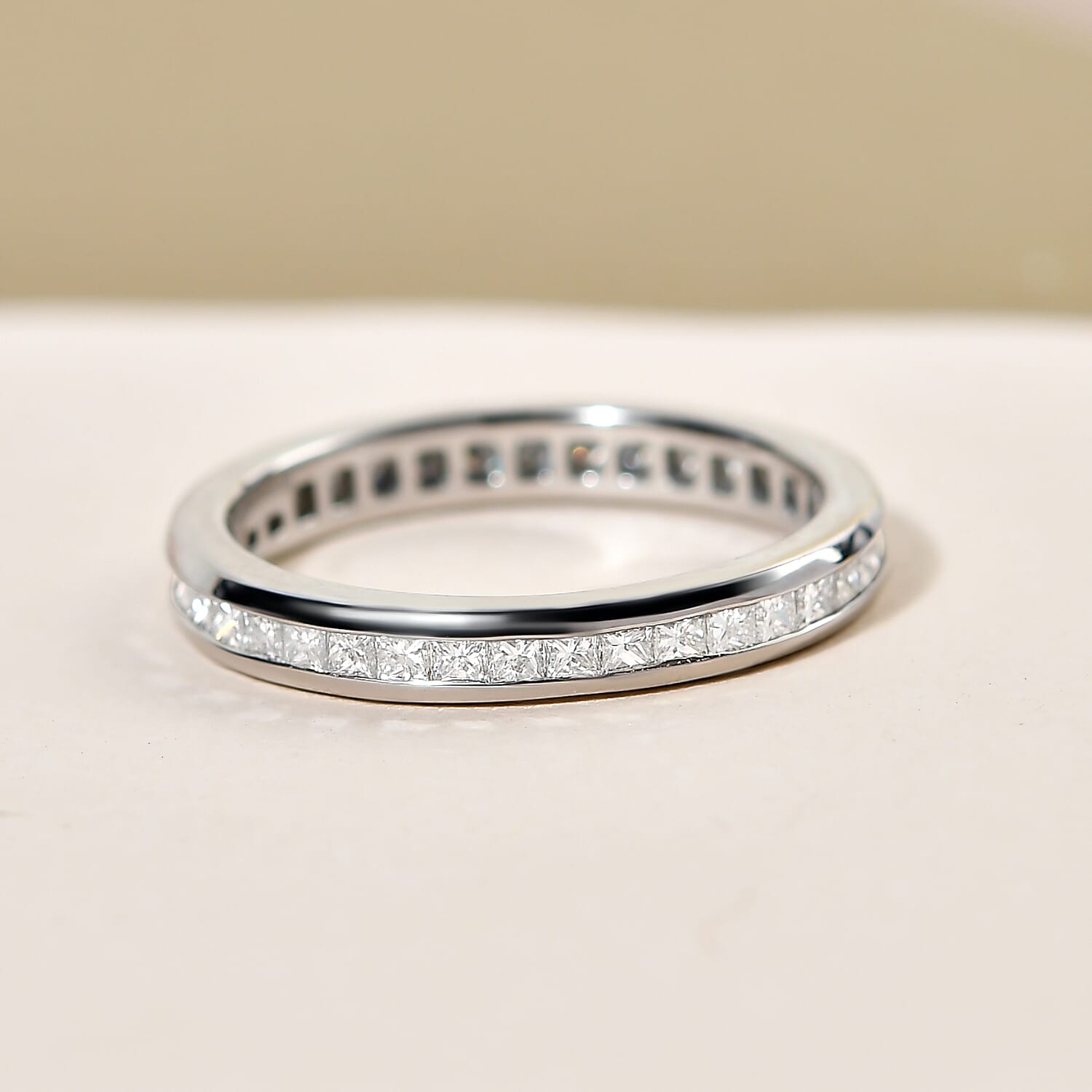 RHAPSODY 950 Platinum IGI Certified Diamond (VS-E-F) Full Eternity Band Ring 1.00 Ct.