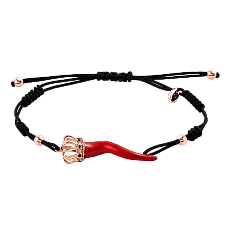 GP Pepper Collection - Blue Sapphire Bracelet (Size - 6.5-9 Inch Adjustable) in 18K Vermeil Rose Gold Overlay Sterling Silver