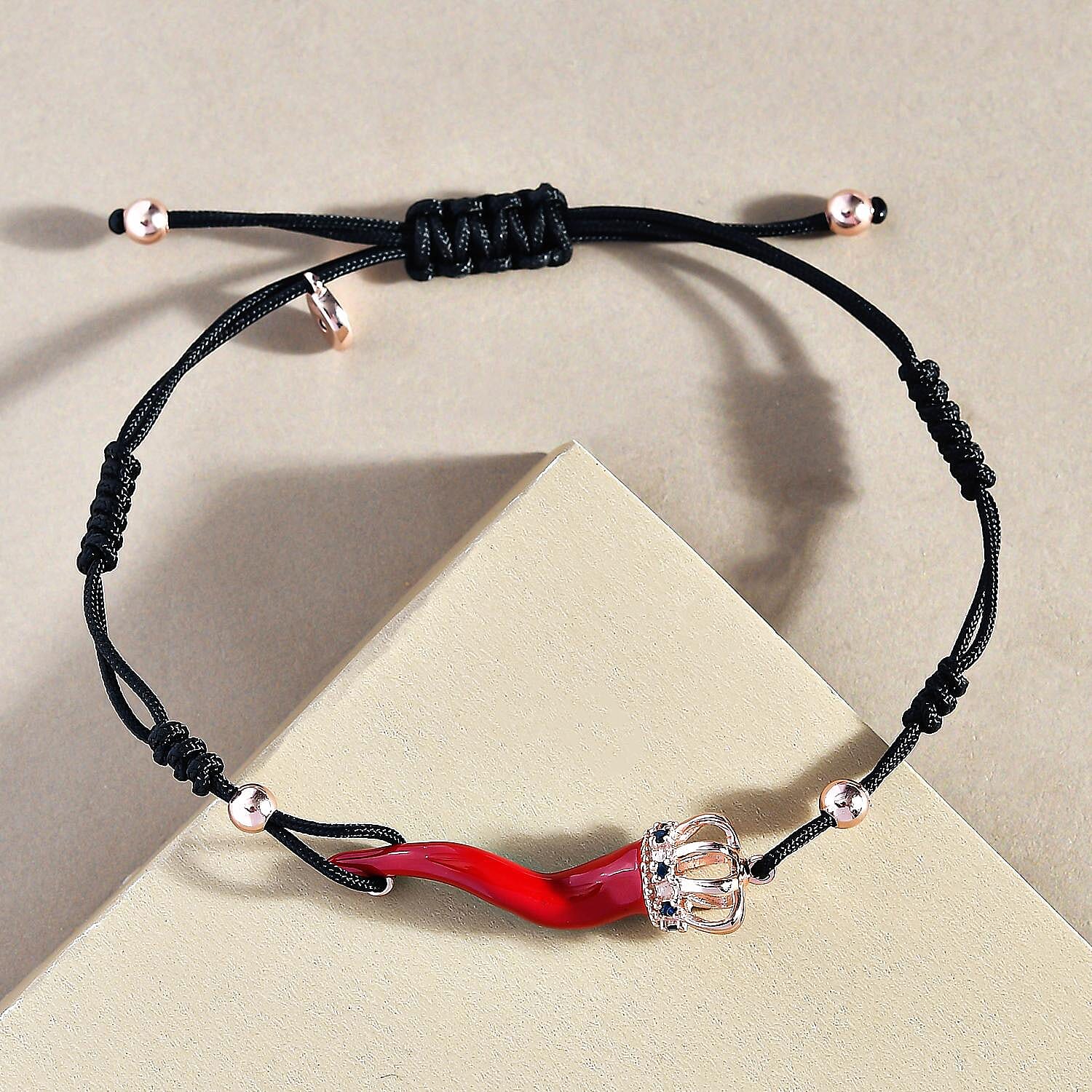 GP Pepper Collection - Blue Sapphire Bracelet (Size - 6.5-9 Inch Adjustable) in 18K Vermeil Rose Gold Overlay Sterling Silver