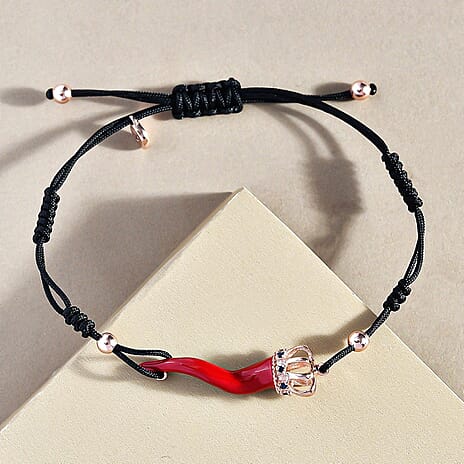 GP Pepper Collection - Blue Sapphire Bracelet (Size - 6.5-9 Inch Adjustable) in 18K Vermeil Rose Gold Overlay Sterling Silver