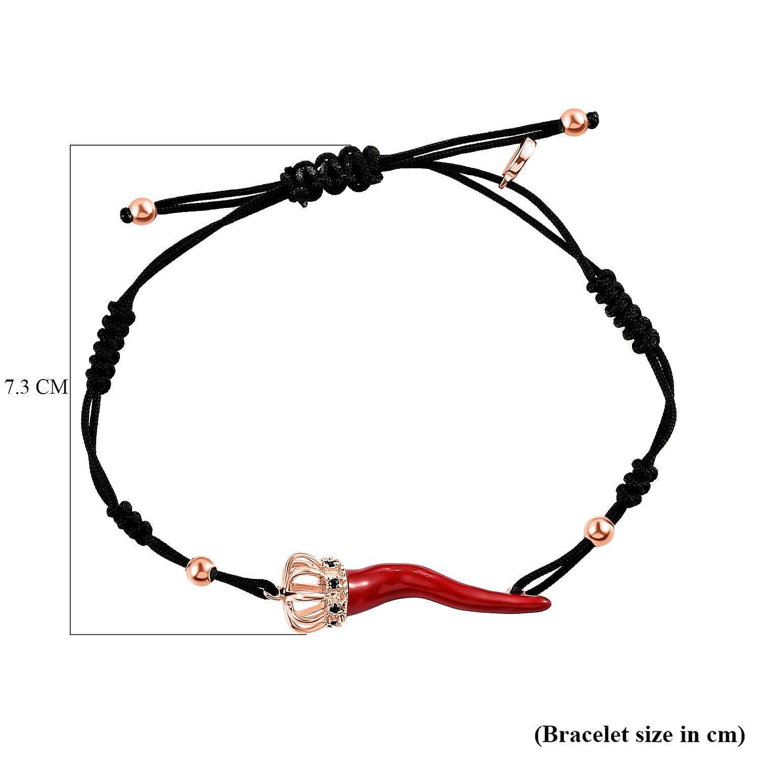 GP Pepper Collection - Blue Sapphire Bracelet (Size - 6.5-9 Inch Adjustable) in 18K Vermeil Rose Gold Overlay Sterling Silver