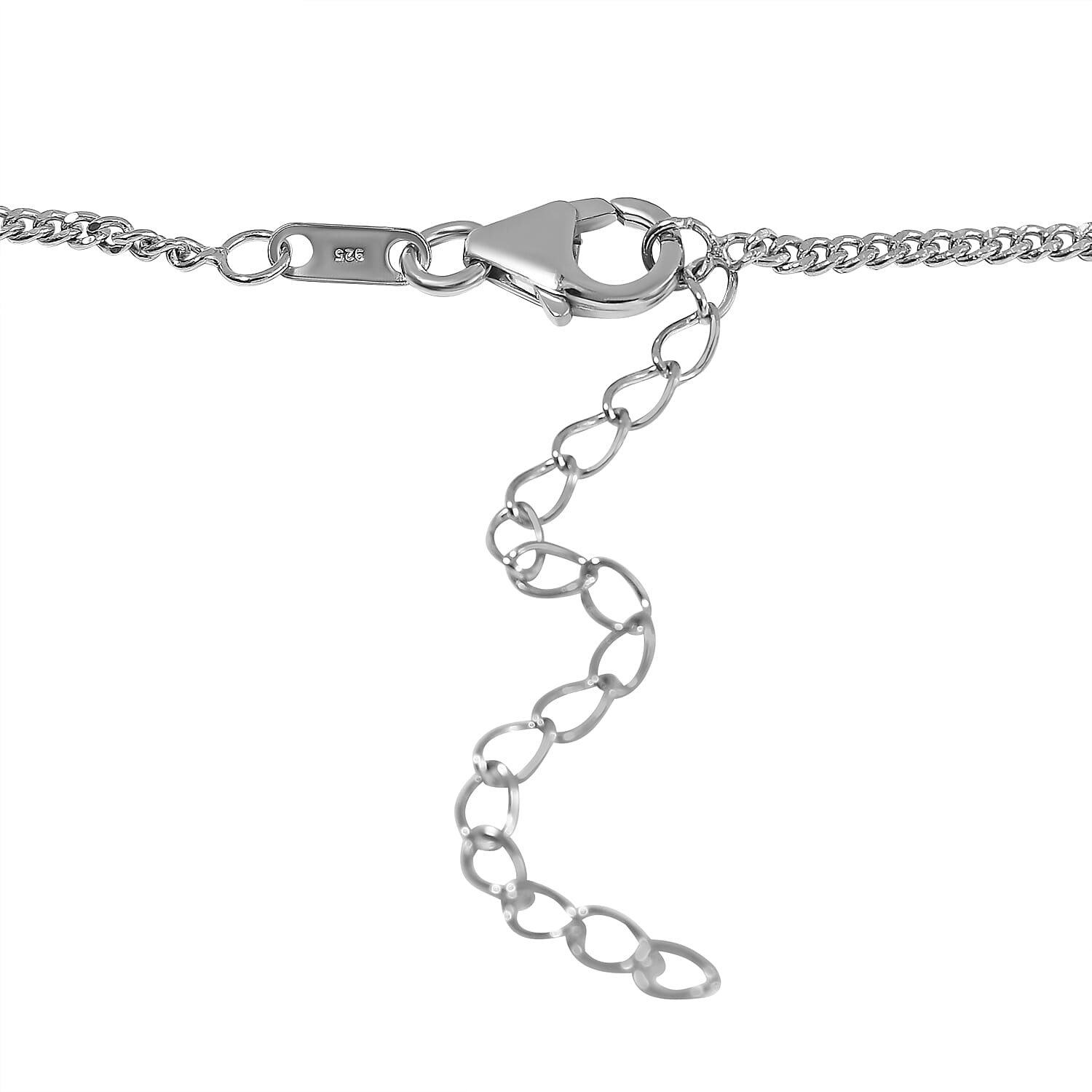 Moissanite Necklace (Size-18 with 2 Inch Extender) in Platinum Overlay Sterling Silver 10.85 Ct, Silver Wt. 10.20 Gms