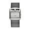 STRADA Japanese Movement Water Resistant Watch with Stainless Steel Mesh Strap in Black Tone