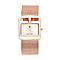 STRADA Japanese Movement Water Resistant Watch with Stainless Steel Mesh Strap in Rose Gold Tone